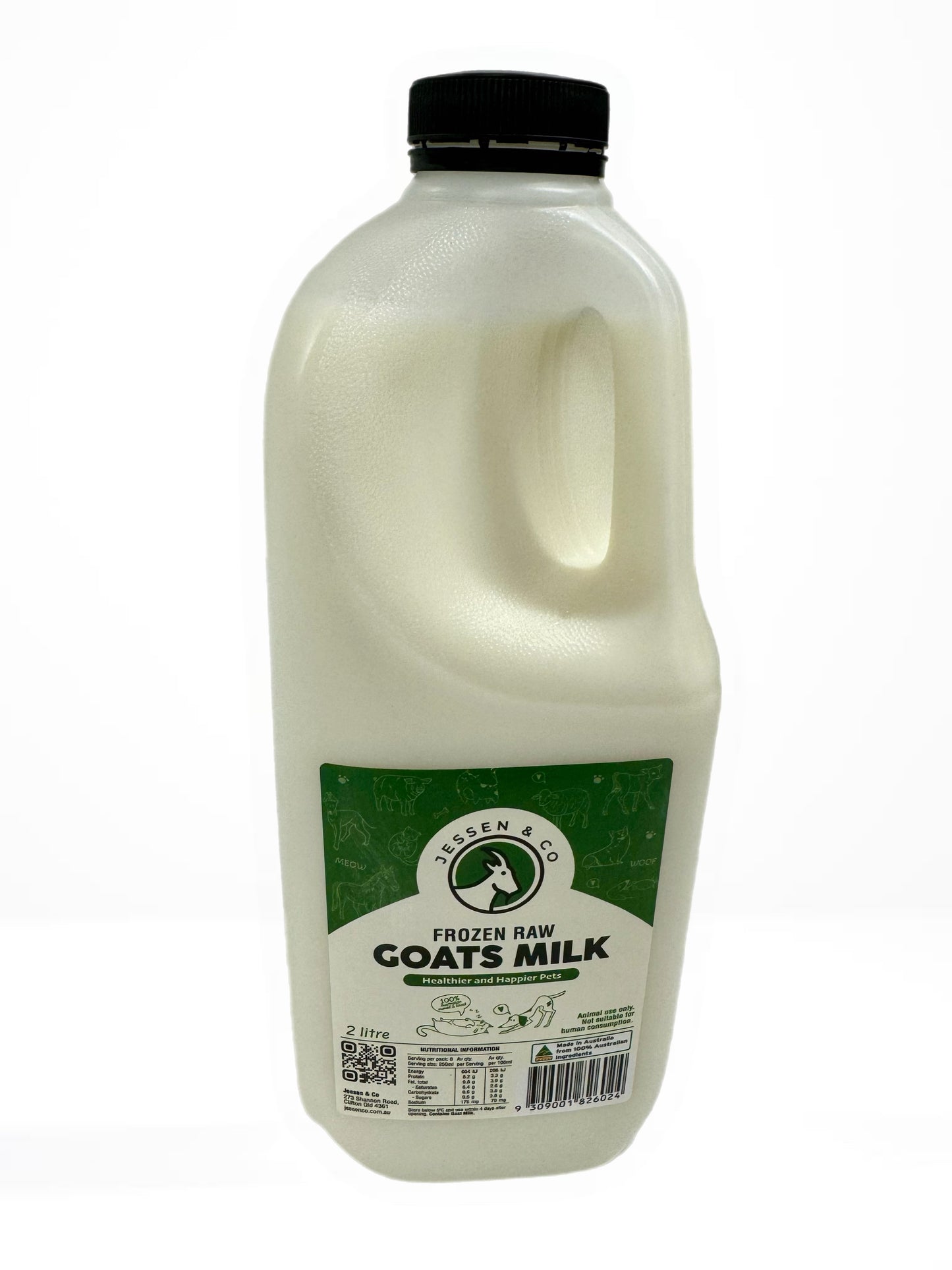 Jessen & Co Raw Fresh Frozen Goat Milk - AVAILABLE AT Max's Raw & More Toowoomba.